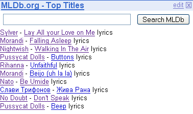 Google MLDb gadget